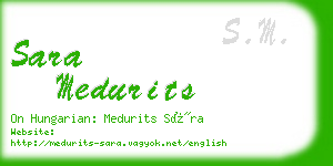 sara medurits business card